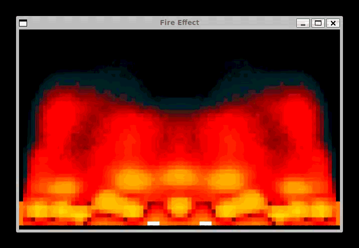 Fire effect running in Complect Complect fire effect - Jare 1993 algorithm running in a language I wrote
